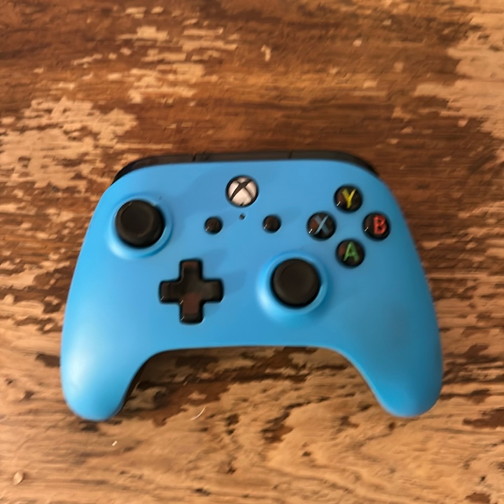 blue CORDED xbox controller